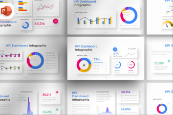 KPI DashBoard PowerPoint Infographic Template